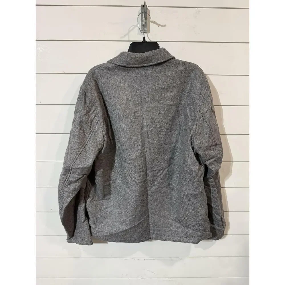 Herno Men's Gray Flannel Shirt Jacket 52 RTL: $990.00